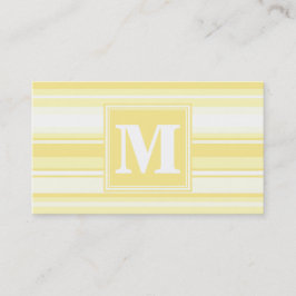 Monogram lemon gult rand visitkort