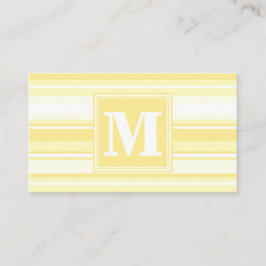 Monogram lemon gult rand visitkort