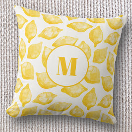 Monogram Lemon Mönster Kudde