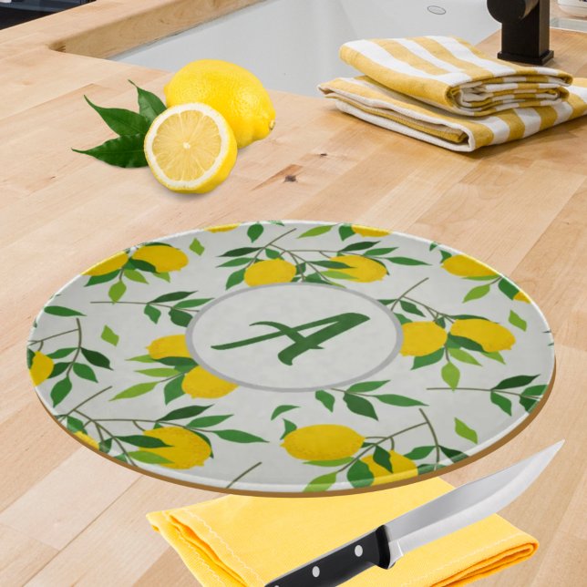 Monogram Lemons och Löv Mönster (Skapare uppladdad)