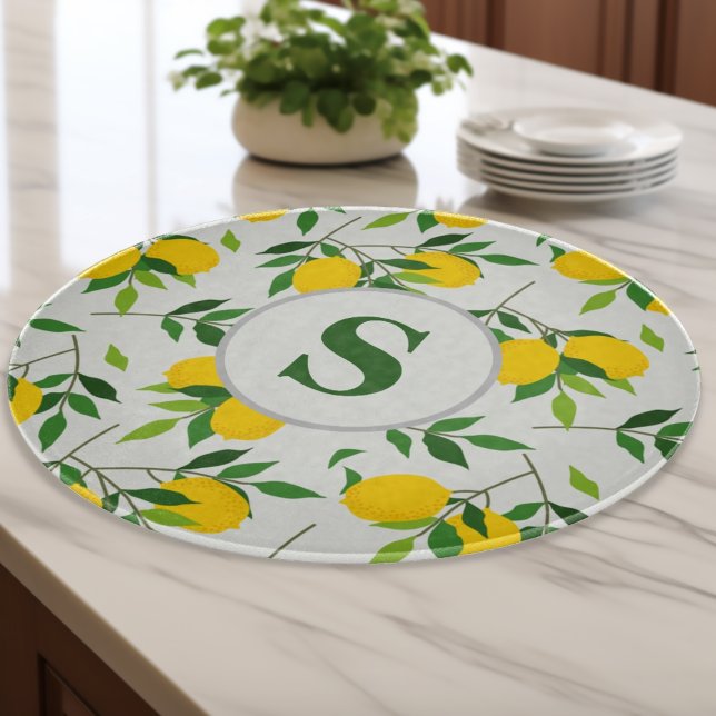 Monogram Lemons och Löv Mönster (Skapare uppladdad)