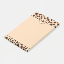 Monogram Leopardmönster Modern Brun Svart Djur