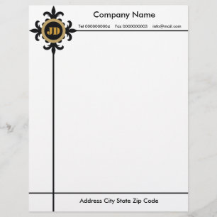 Monogram Letterhead Brevhuvud