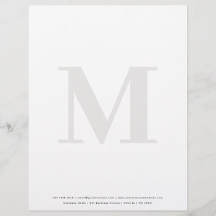 Monogram Letterhead-mall Brevhuvud