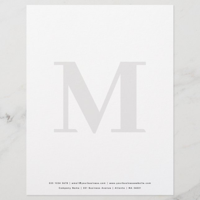 Monogram Letterhead-mall Brevhuvud (Framsida)