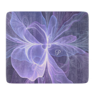 Monogram Lila Abstrakt Modern Fractal