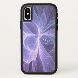 Monogram Lila Abstrakt Modern Fractal Initialer