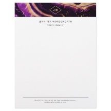 Monogram Lila av vattenfärgen Professionell Agat