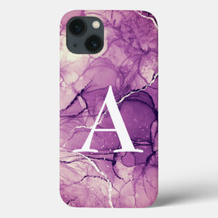 Monogram lila bläck abstrakt feminin