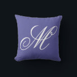 Monogram Lila Chevron-Personlig Kudde<br><div class="desc">Monogram Lila Chevron Personlig Dekorativ kudde Cushion har en enkel lila bakgrund med en mjuk personlig för övertäckning av mönster med din anpassningsbar monogram i elegant-skript. Designad av ©Evco Studio www.zazzle.com/store/evcostudio</div>