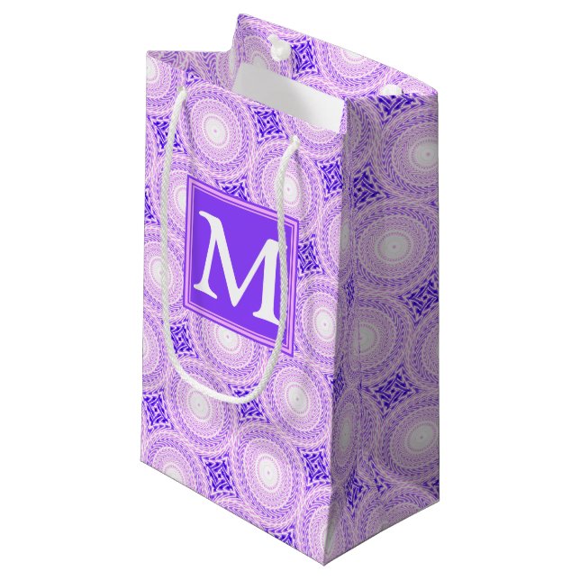 Monogram lila circles mönster (Framsidan Vinklad)