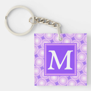 Monogram lila circles mönster