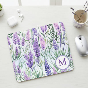 Monogram Lila Lavendelfält Musmatta