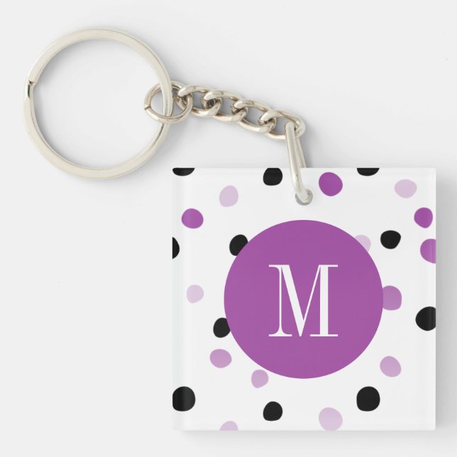 Monogram Lila och svarta punkter (Framsidan)