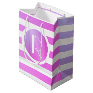Monogram lila och vita ränder