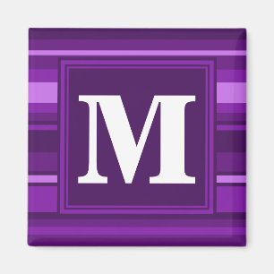 Monogram lila rand magnet