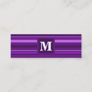 Monogram lila rand mini visitkort