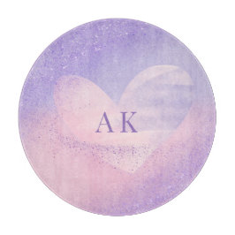Monogram lila rosa gradient hjärta