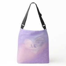 Monogram lila rosa gradient hjärta