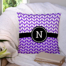 Monogram Lila White Chevron Mönster Modern