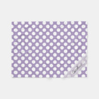 Monogram Lila White Trendig Roligt Polka Dot Mönst