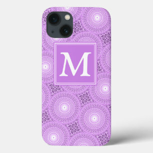 Monogram lilac lila circles mönster Fodral-Mate iP