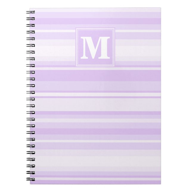 Monogram lilac rand anteckningsbok (Framsidan)