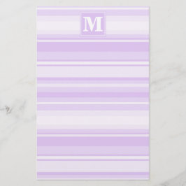 Monogram lilac rand brevpapper