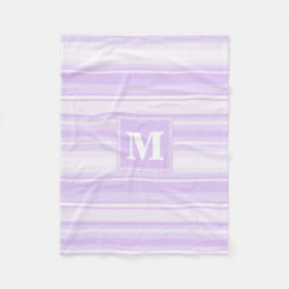 Monogram lilac rand fleecefilt