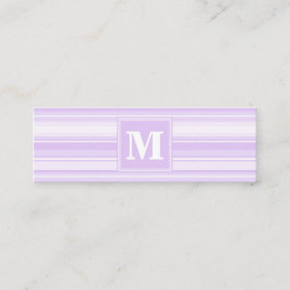 Monogram lilac rand mini visitkort
