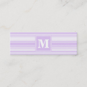 Monogram lilac rand mini visitkort