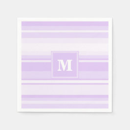 Monogram lilac rand pappersservett