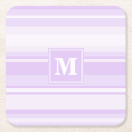Monogram lilac rand underlägg papper kvadrat