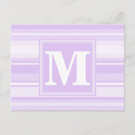 Monogram lilac rand vykort