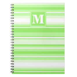 Monogram lime green rand anteckningsbok