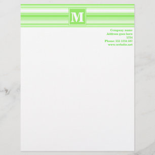 Monogram lime green rand brevhuvud
