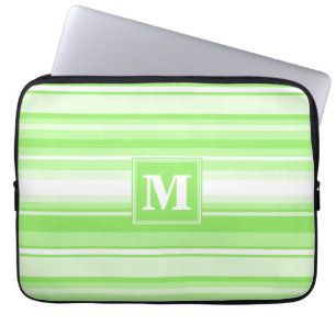 Monogram lime green rand laptop sleeve