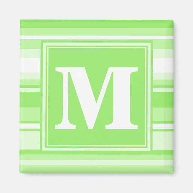 Monogram lime green rand magnet (Framsidan)