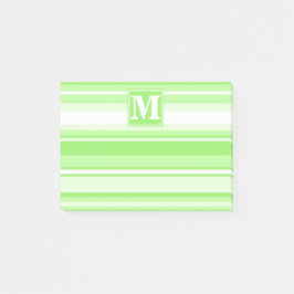 Monogram lime green rand post-it block
