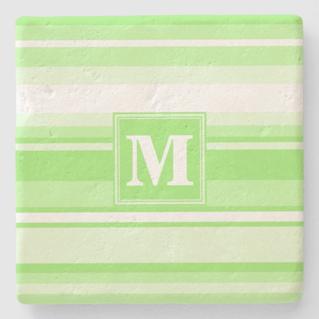 Monogram lime green rand stenunderlägg (Framsidan)