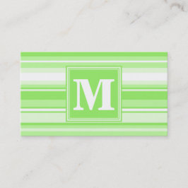 Monogram lime green rand visitkort
