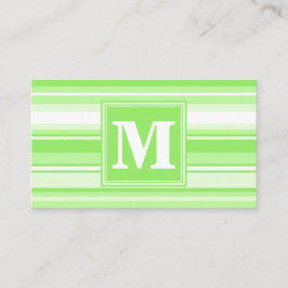 Monogram lime green rand visitkort