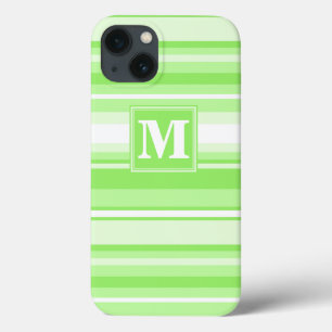 Monogram limegröna ränder Case-Mate iPhone-fodral