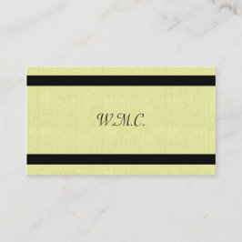 Monogram Linen & Black Gräns Visitkort