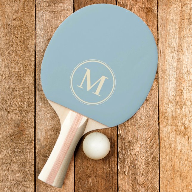 Monogram Ljusblå Enfärgad Färg Pingisracket (Skapare uppladdad)