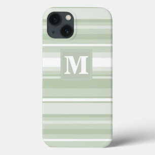 Monogram ljusgröna ränder Case-Mate iPhone fodral