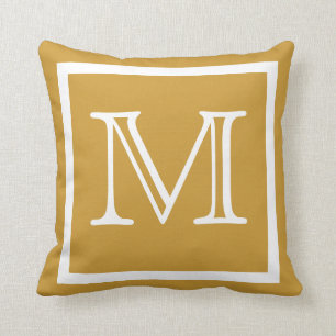 MonoGRAM, ljust brunbrunt pelare fast Kudde