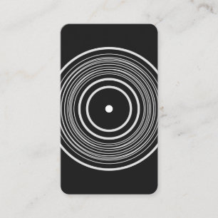 Monogram Lodrät Vinylpost DJ Visitkort