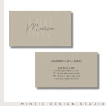 Monogram logotyp Beige Modern Minimalistisk