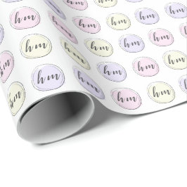 Monogram Logotyp för första Anpassningsbarna Presentpapper